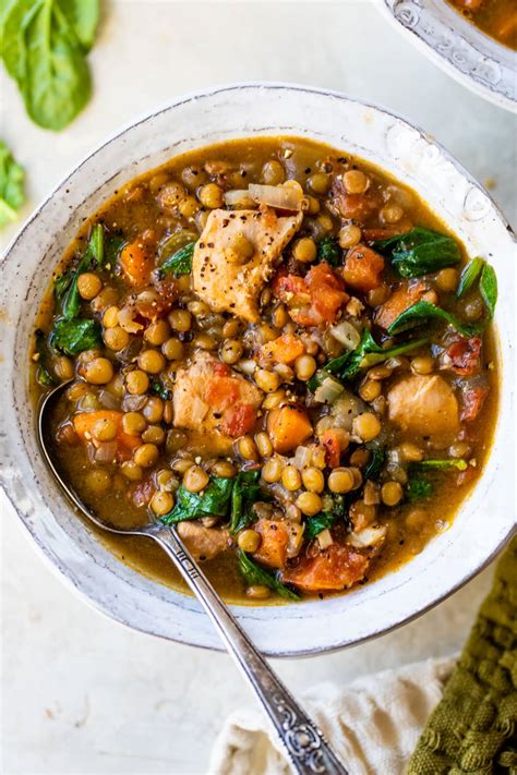 Chicken Lentil Soup - The Almond Eater