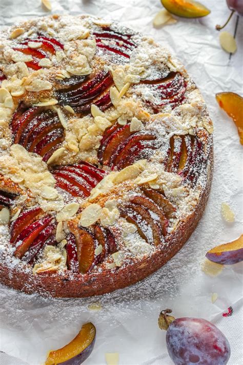 Italian Plum Almond Streusel Cake - Marisa's Italian Kitchen