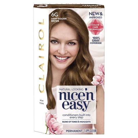 Clairol Nice 'n Easy Hair Color, 6G Light Golden Brown - Walmart.com