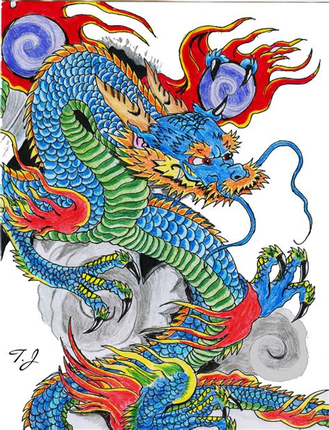 Blue Chinese Dragon.....again by Silgan on DeviantArt