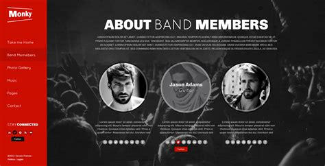 Monkey Music Band PSD Theme by CoralixThemes | ThemeForest