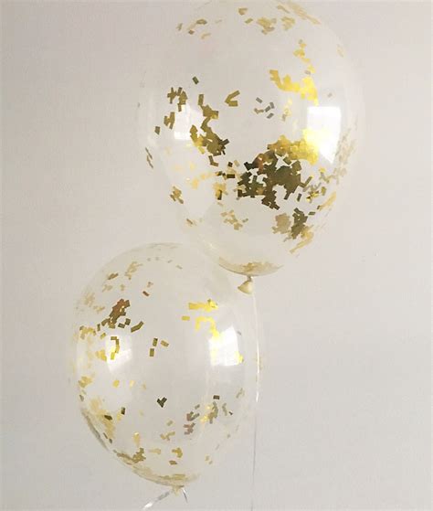 Gold Confetti Balloons Confetti Balloons Bridal Shower Decor | Etsy