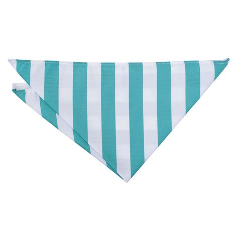 Teal & White Classic Stripe Pocket Square