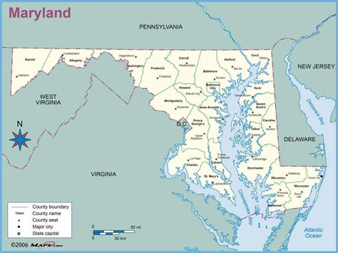 Washington dc maryland map - Map of maryland and washington dc ...