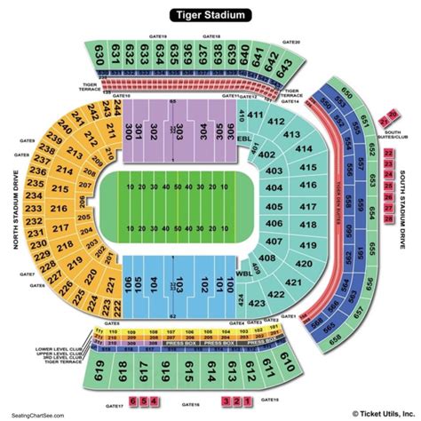 Tiger Stadium Seating Chart | Tiger Stadium | Baton Rouge, Louisiana