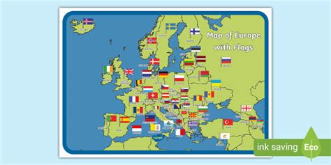 Labelled Map of Europe | Primary Teaching Resources | Twinkl