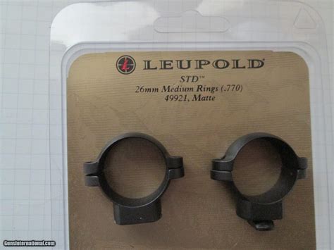 LEUPOLD STANDARD 26MM MEDIUM HEIGHT SCOPE RINGS