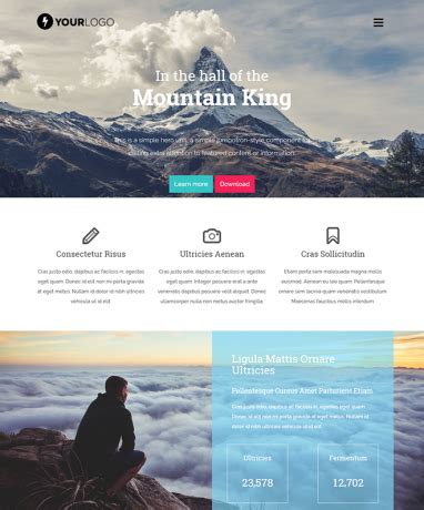 20+ Free HTML Landing Page Templates Built With HTML5 and Bootstrap 3