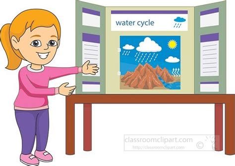 Science Clipart-student displays her science fair project clipart 59736a