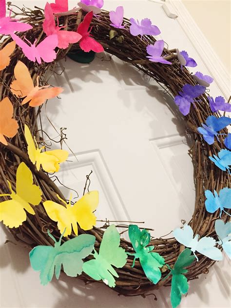 DIY Rainbow Butterfly Wreath - Tombow USA Blog