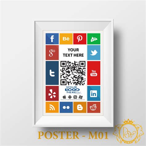 Pin auf Social Media QR Code Posters