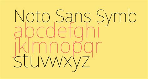 Noto Sans Symbols Thin free Font - What Font Is