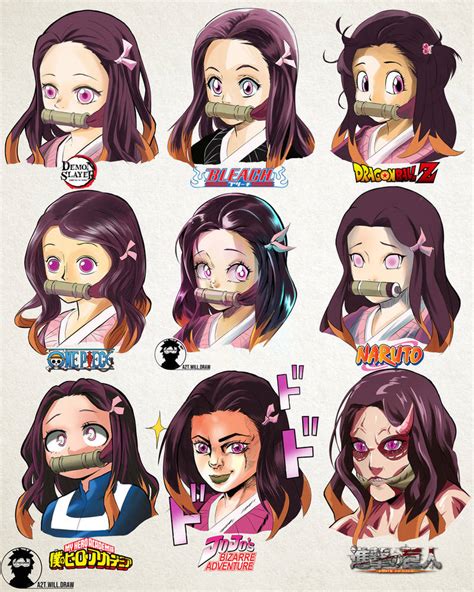 Nezuko in 9 Manga Art Styles [by A2T will Draw] by A2T-will-Draw on ...