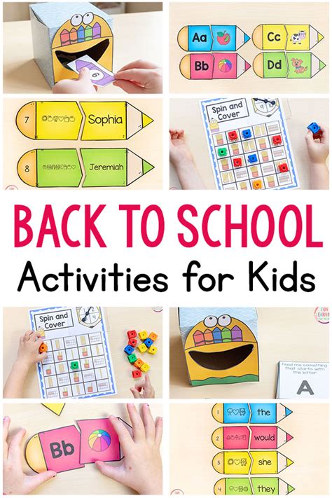 Welcome Back To School Activities For Kindergarten - Free Printable ...