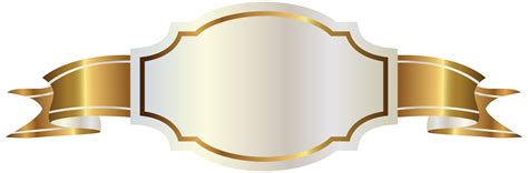 Golden Banner With White Label transparent PNG - StickPNG