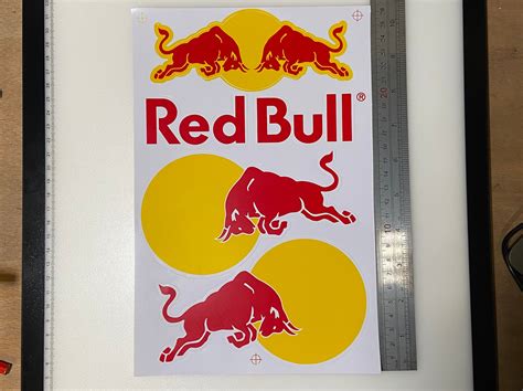 Red bull sticker sheet rc car helmet | Etsy