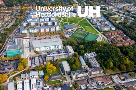 University of Hertfordshire College lane Campus Aerial photography by ...