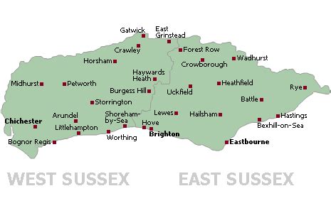 Map Sussex England