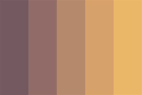 Brown to Yellow Gradient Color Palette