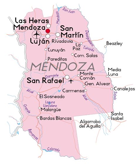 Mapa De Mendoza Para Imprimir