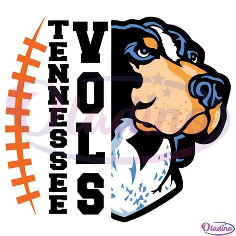 Tennessee Vols Dog Football Team Mascot Svg Digital File