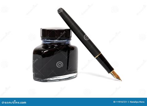 Fountain Pen And Ink Bottle Royalty-Free Stock Photo | CartoonDealer ...