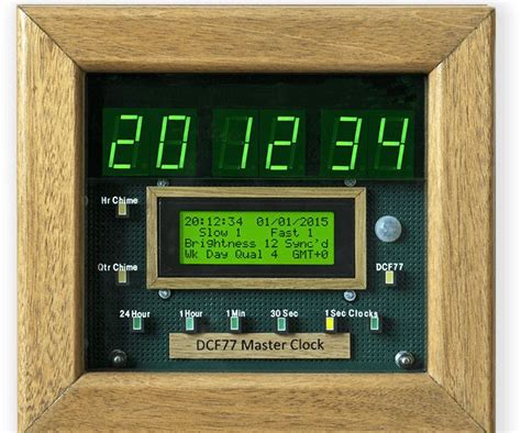 Arduino Master Wall Clock.Time displayed on large 1" (26mm) 7 segment ...