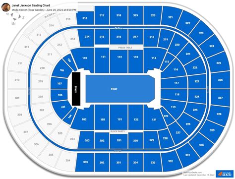 Moda Center Concert Seating Chart - RateYourSeats.com