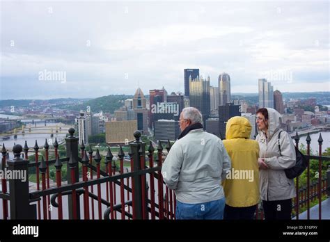 Duquesne incline observation deck Pittsburgh PA Stock Photo - Alamy