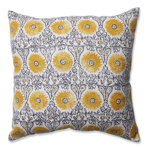 Pillow Perfect Riya Yellow Throw Pillow - Walmart.com - Walmart.com