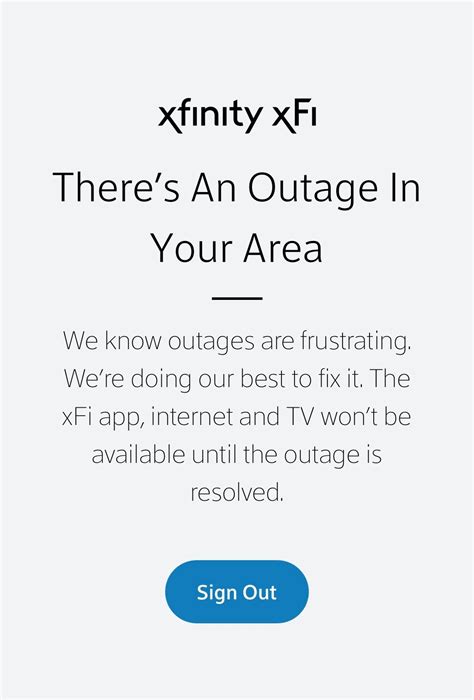 Xfinity has an outage in our area!