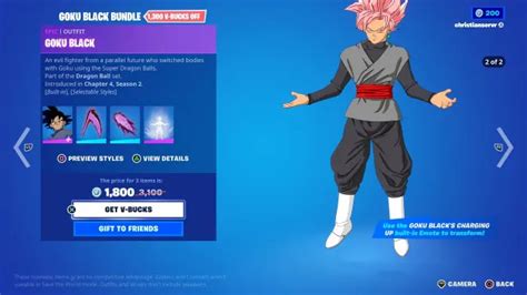 Fortnite's Goku Black skin: Bundle info, cost, and more