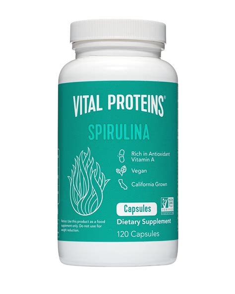 Vital Proteins, Spirulina Capsules, 120 Count - Walmart.com