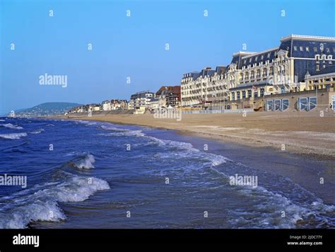 France, Normandy Houlgate, the seafront, the beach Stock Photo - Alamy