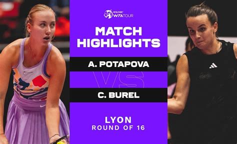 Anastasia Potapova vs. Clara Burel | 2023 Lyon Round of 16 | WTA Match ...