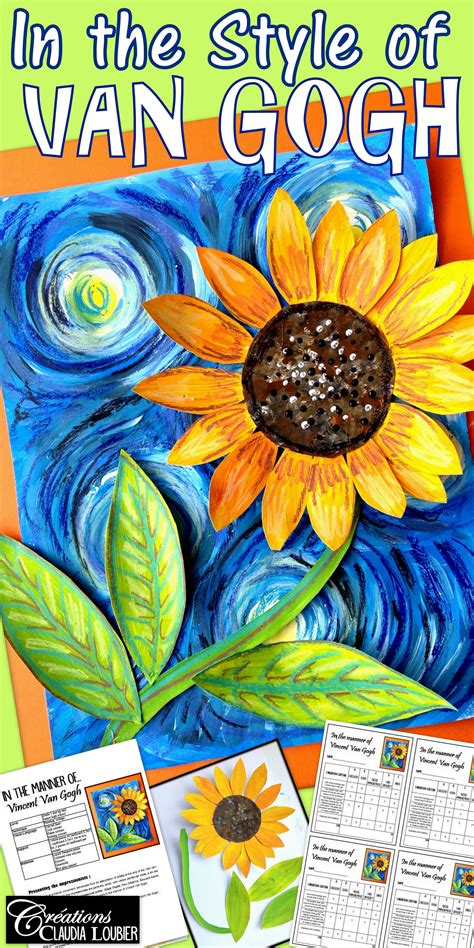 Sunflowers Van Gogh Art Lesson - SUNFLOWER