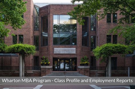 Wharton MBA program - Class of 2025 Profile, Employment Reports , and ...