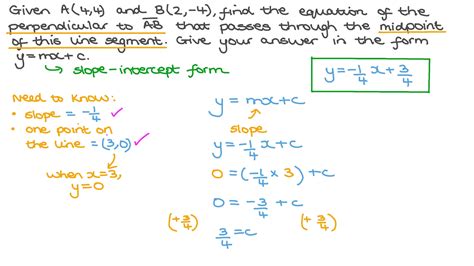 Question Video: Finding the Equation of a Perpendicular Line | Nagwa