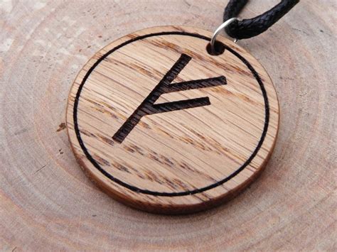 Fehu rune talisman Rune pendant Viking necklace nordic | Etsy