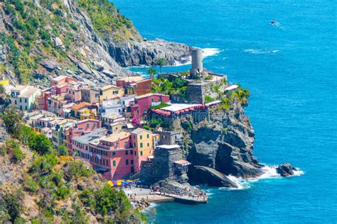 Italy, Vernazza, View of the Coast of Vernazza Stock Photo - Image of ...