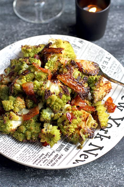 Roasted Romanesco with Honey-Sriracha Glaze - Two of a Kind