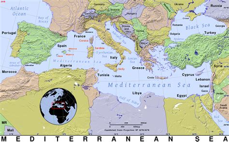 Printable Map Of The Mediterranean Sea Area - Printable Word Searches