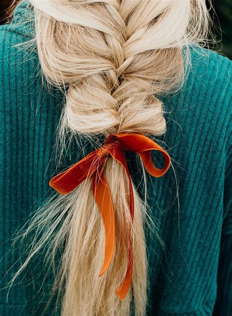 Sydne Style shows holiday hairstyle ideas with velvet ribbon braid from ...