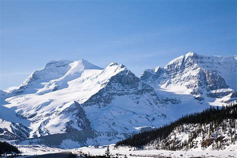 Snow Capped Mountains With A Blue Sunny Photograph by Sundown001 - Pixels