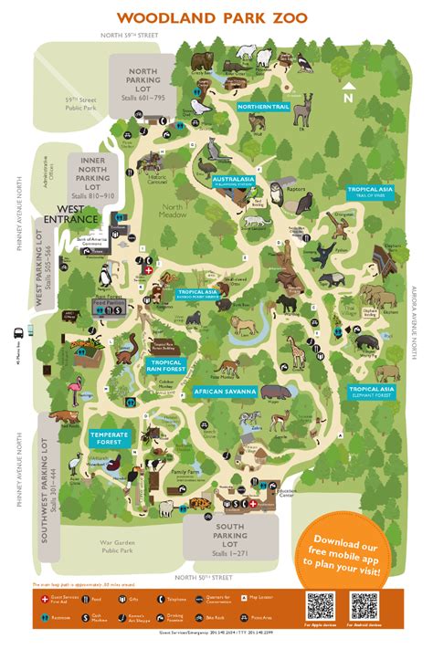 Woodland Park Zoo map Wayfinding, Signage, Mon Zoo, Places To Volunteer ...