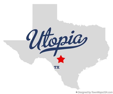 Map of Utopia, TX, Texas