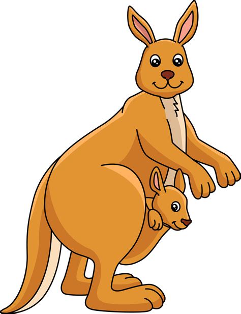 Kangaroo Cartoon Colored Clipart Illustration 6325764 Vector Art at ...