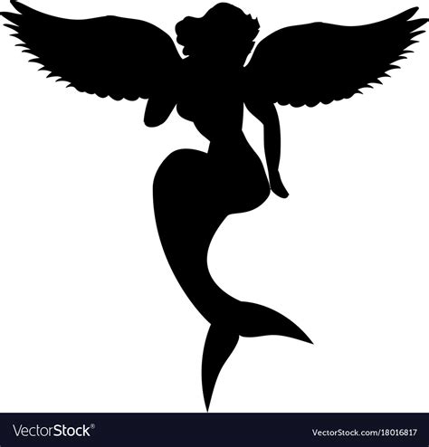 Mermaid siren silhouette ancient mythology fantasy