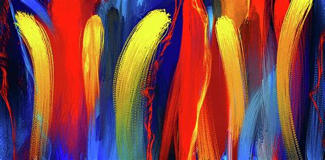 Be Bold - Primary Colors Abstract Art Painting by Lourry Legarde