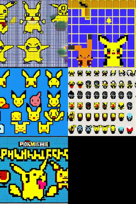 Prompthunt Pokemon Pikachu Sprite Sheet Pixelart Concept | The Best ...